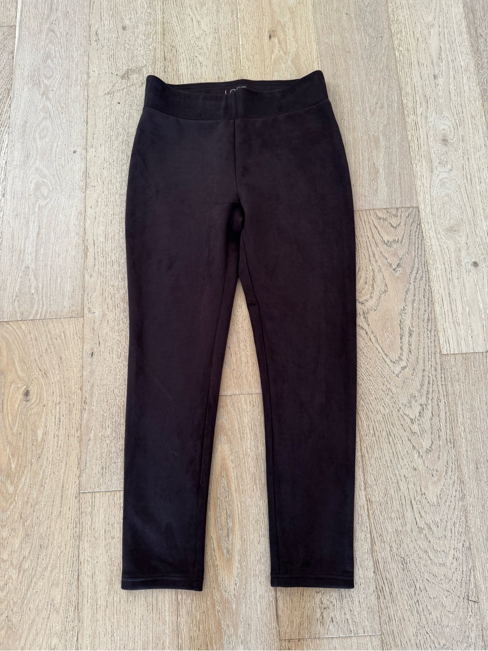 LOFT Outlet faux suede leggings espresso brown size medium